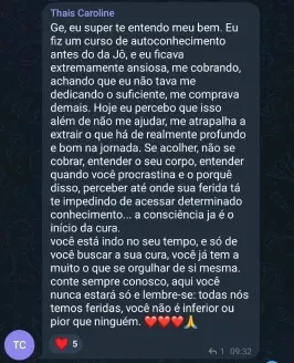 Depoimento de aluna do Portal Metamorfose